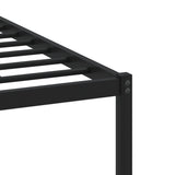 Metal bed frame without mattress smoked oak 193x203 cm