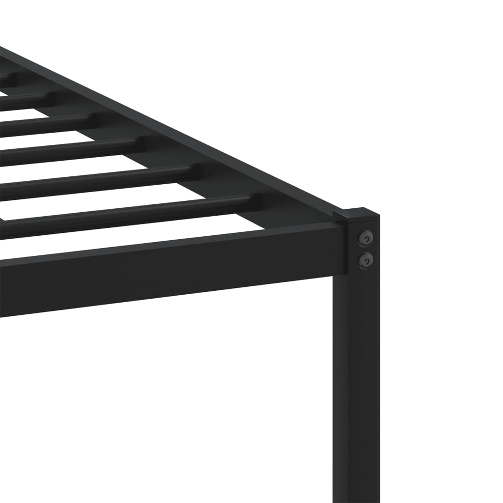 Cadre de lit en métal sans matelas chêne sonoma 75x190 cm