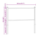 Tête de lit sonoma 100 cm bois d'ingénierie et acier