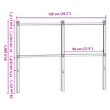 Tête de lit sonoma 120 cm bois d'ingénierie et acier