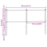 Tête de lit sonoma 150 cm bois d'ingénierie et acier