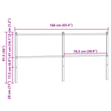 Tête de lit sonoma 160 cm bois d'ingénierie et acier