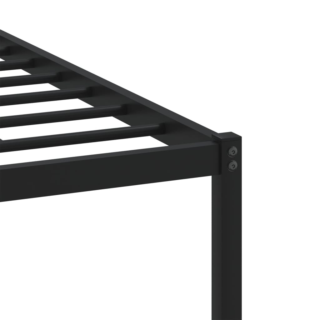 Cadre de lit en métal sans matelas chêne marron 100x190 cm