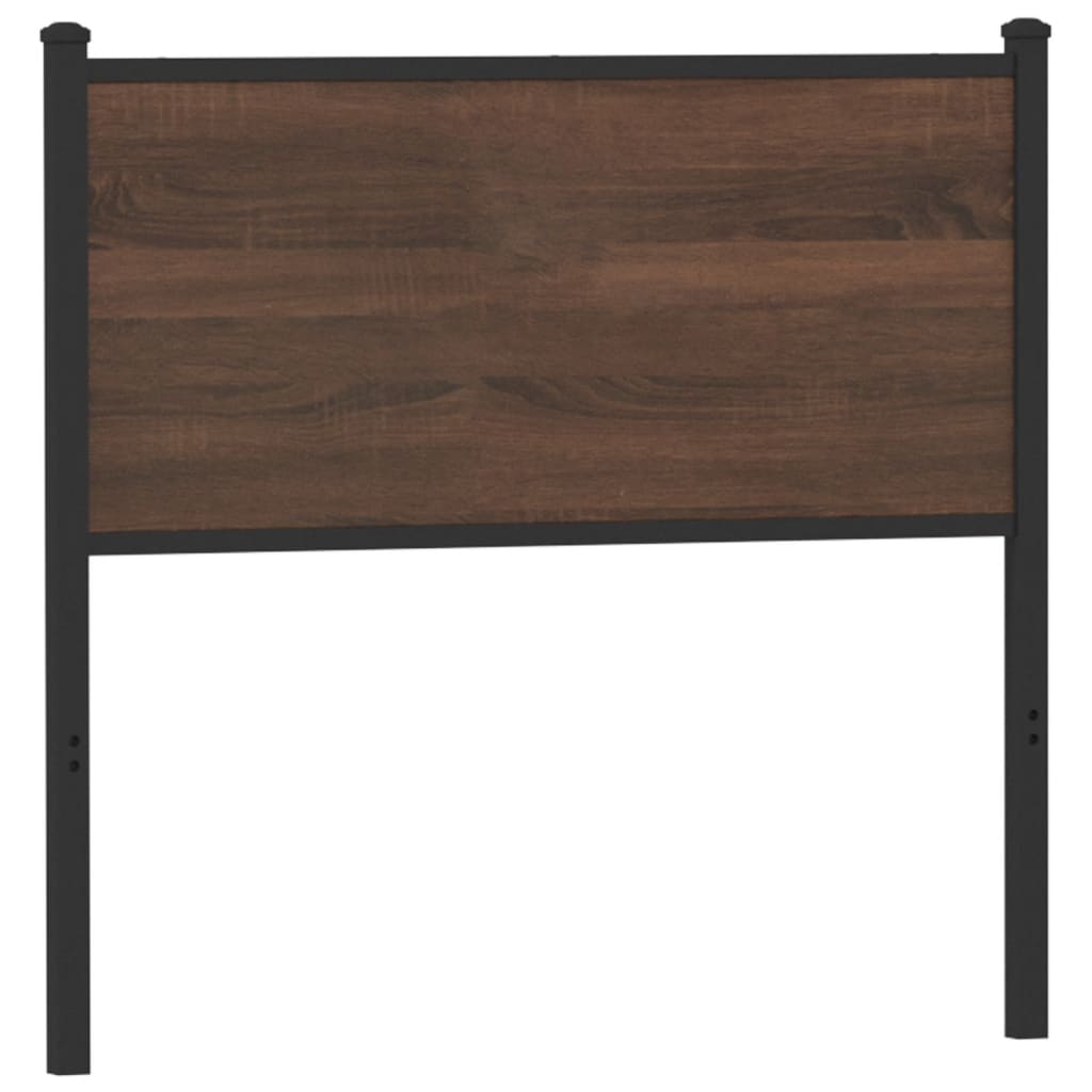 Tête de lit chêne marron 90 cm bois d'ingénierie et acier