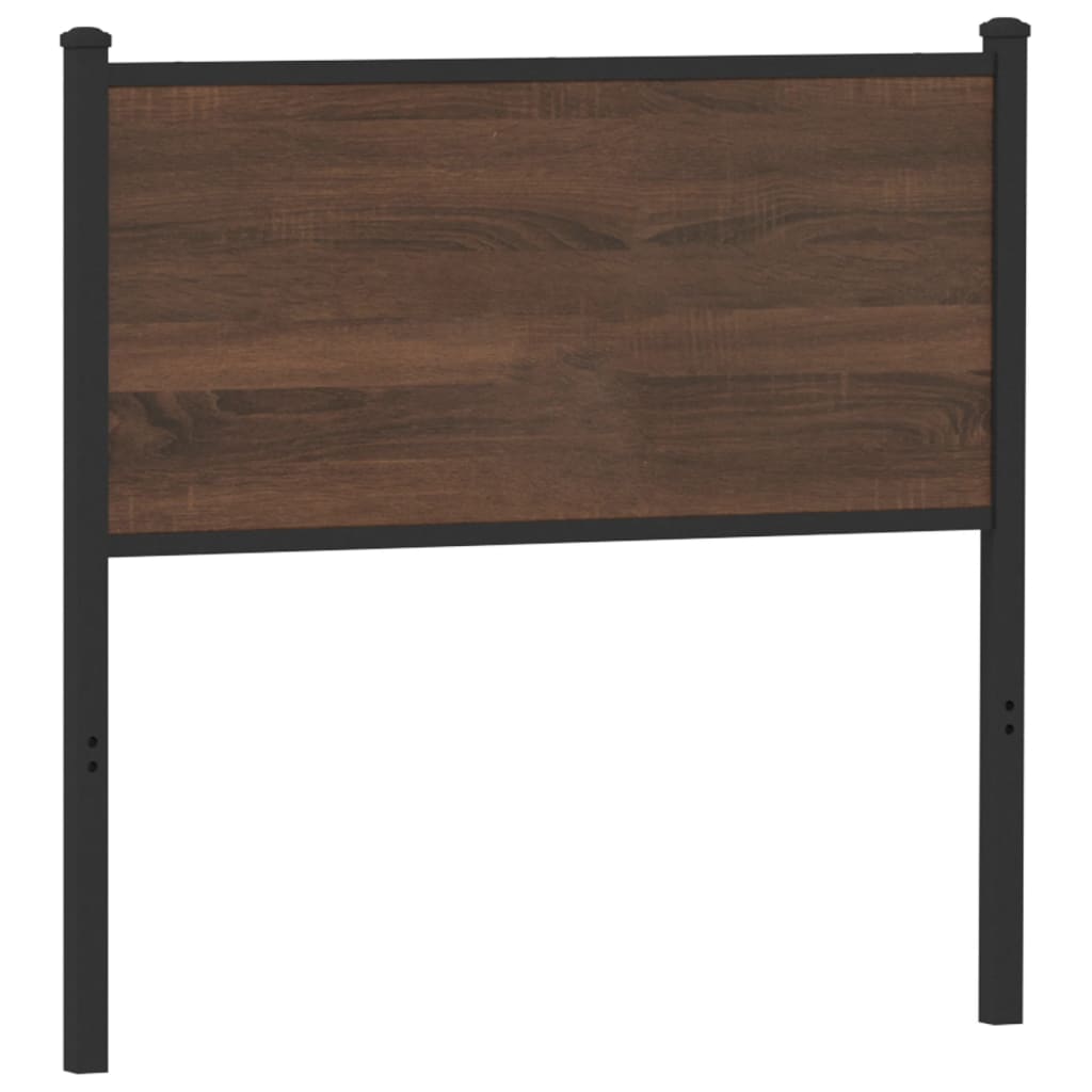 Tête de lit chêne marron 90 cm bois d'ingénierie et acier