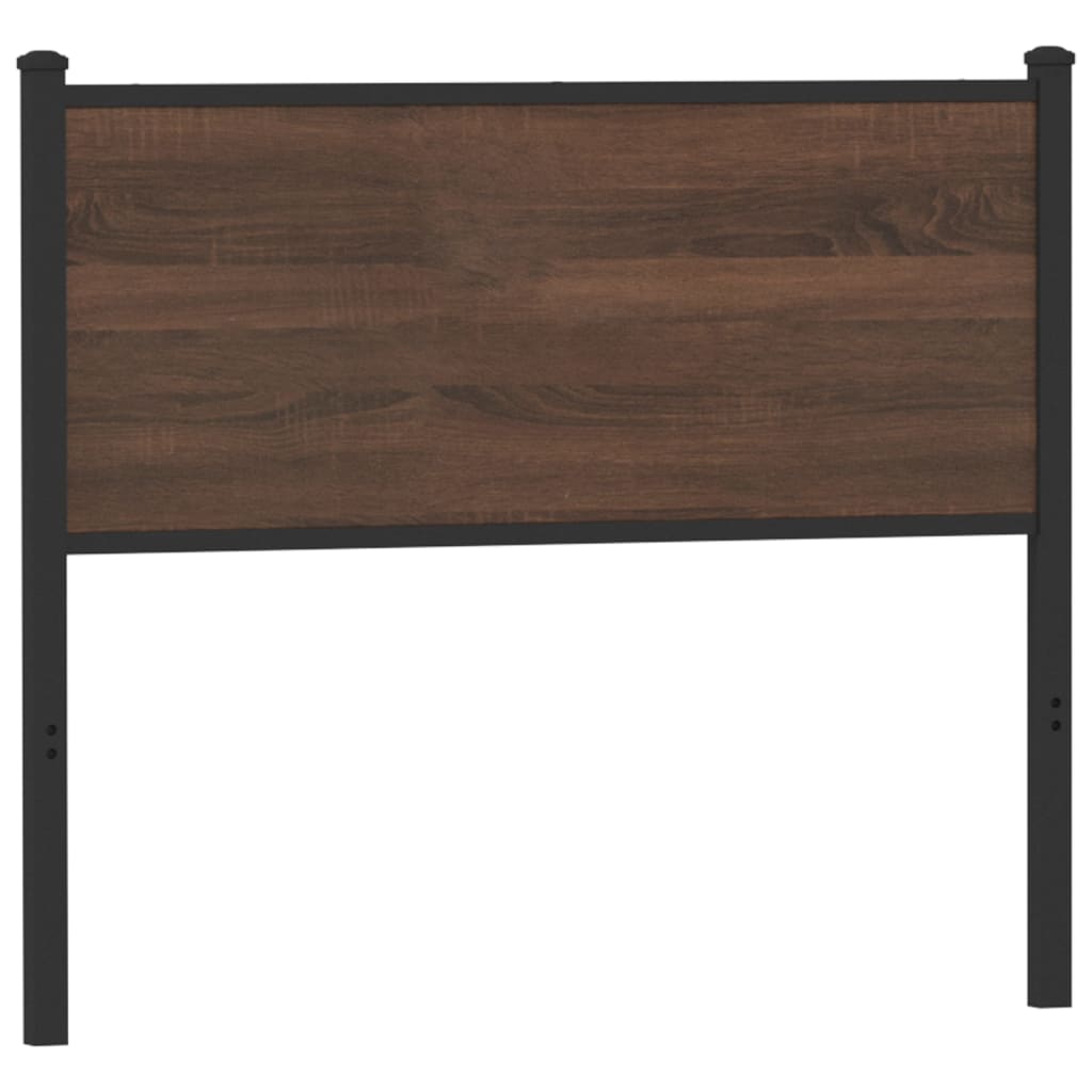 Tête de lit chêne marron 100 cm bois d'ingénierie et acier