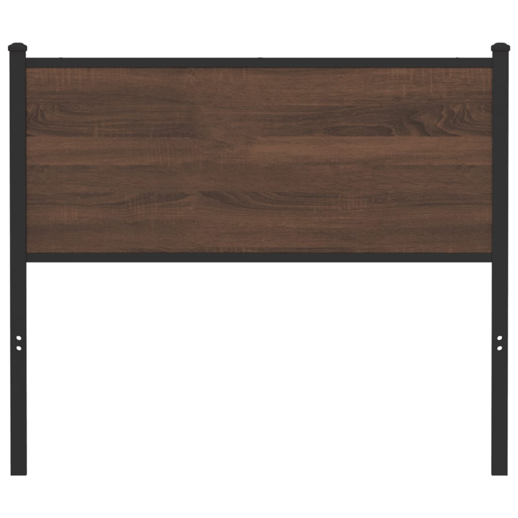 Tête de lit chêne marron 100 cm bois d'ingénierie et acier