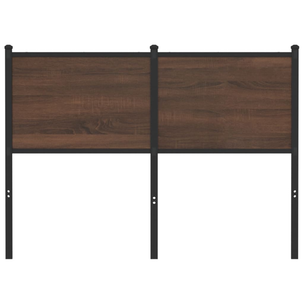 Tête de lit chêne marron 120 cm bois d'ingénierie et acier