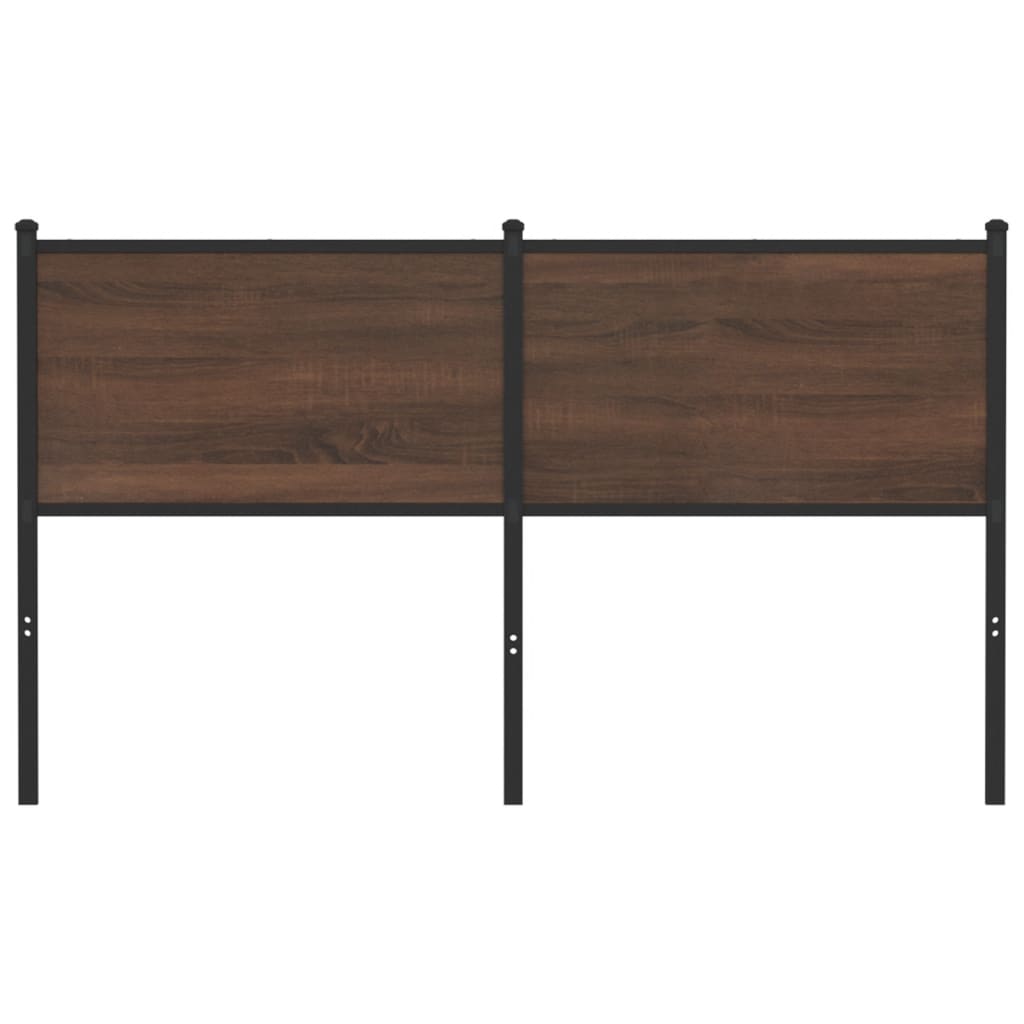 Tête de lit chêne marron 135 cm bois d'ingénierie et acier