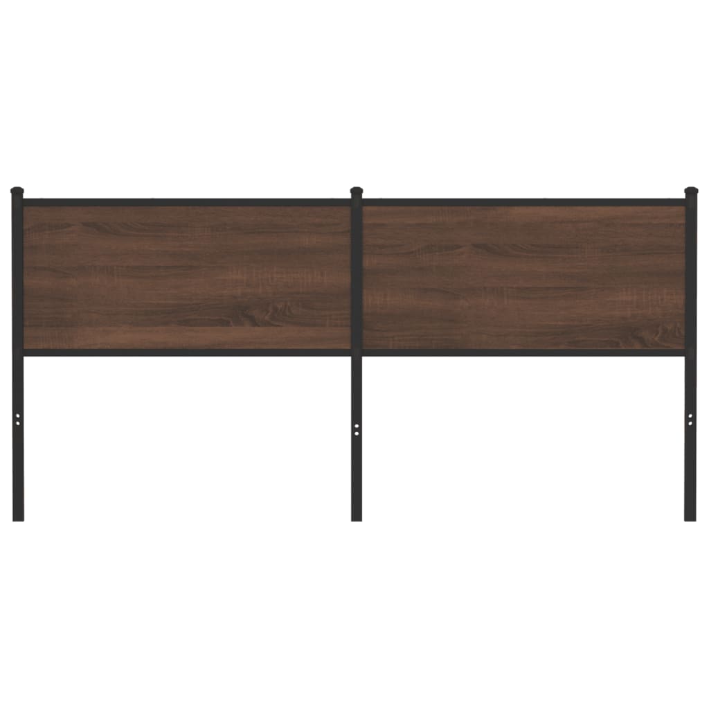 Tête de lit chêne marron 160 cm bois d'ingénierie et acier