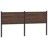 Tête de lit chêne marron 160 cm bois d'ingénierie et acier