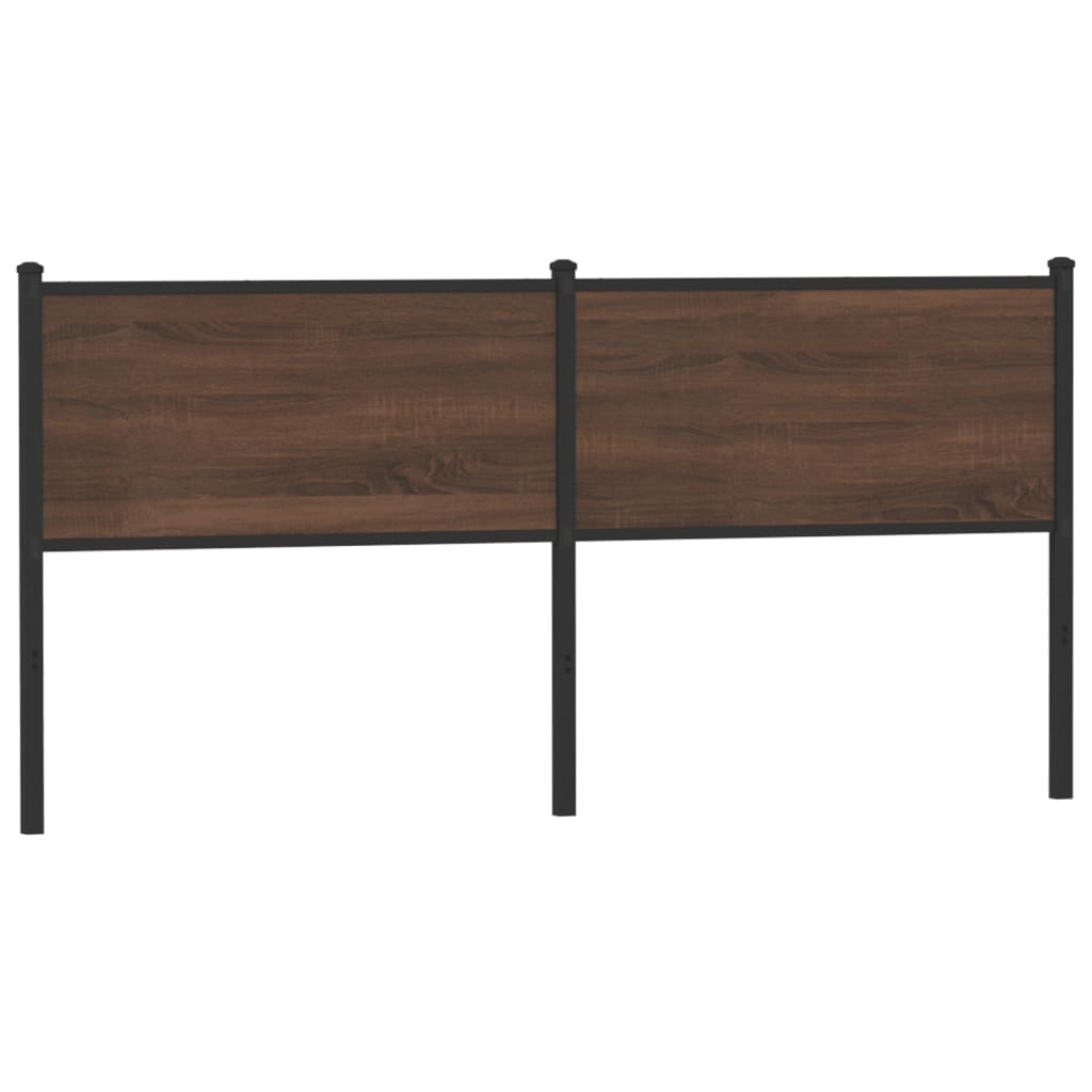 Tête de lit chêne marron 180 cm bois d'ingénierie et acier