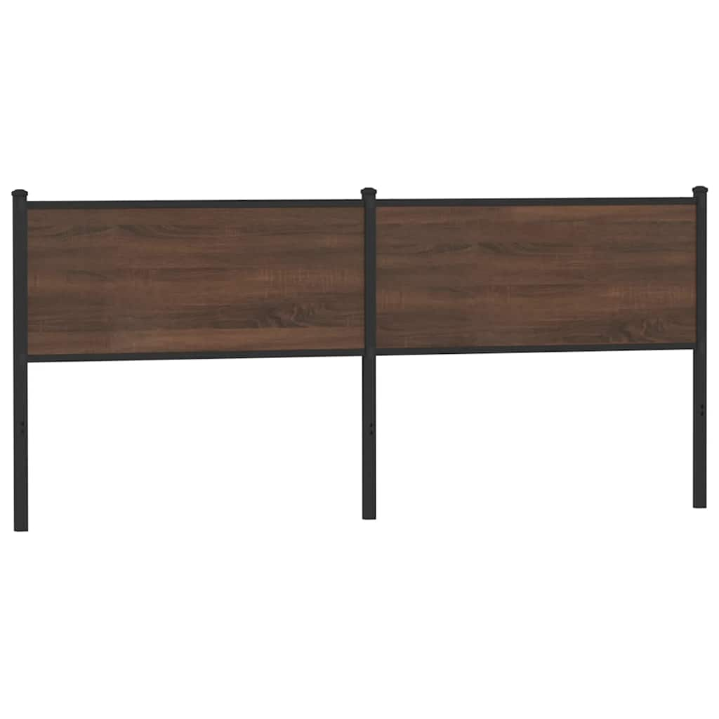 Tête de lit chêne marron 190 cm bois d'ingénierie et acier