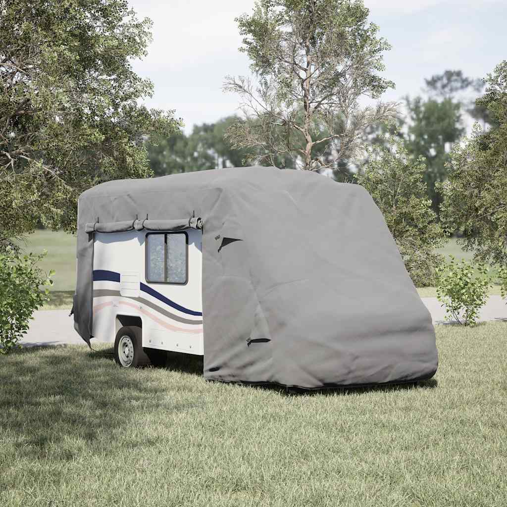 Grey camper cover 570x235x275 cm non-woven fabric