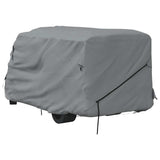 Grey camper cover 570x235x275 cm non-woven fabric