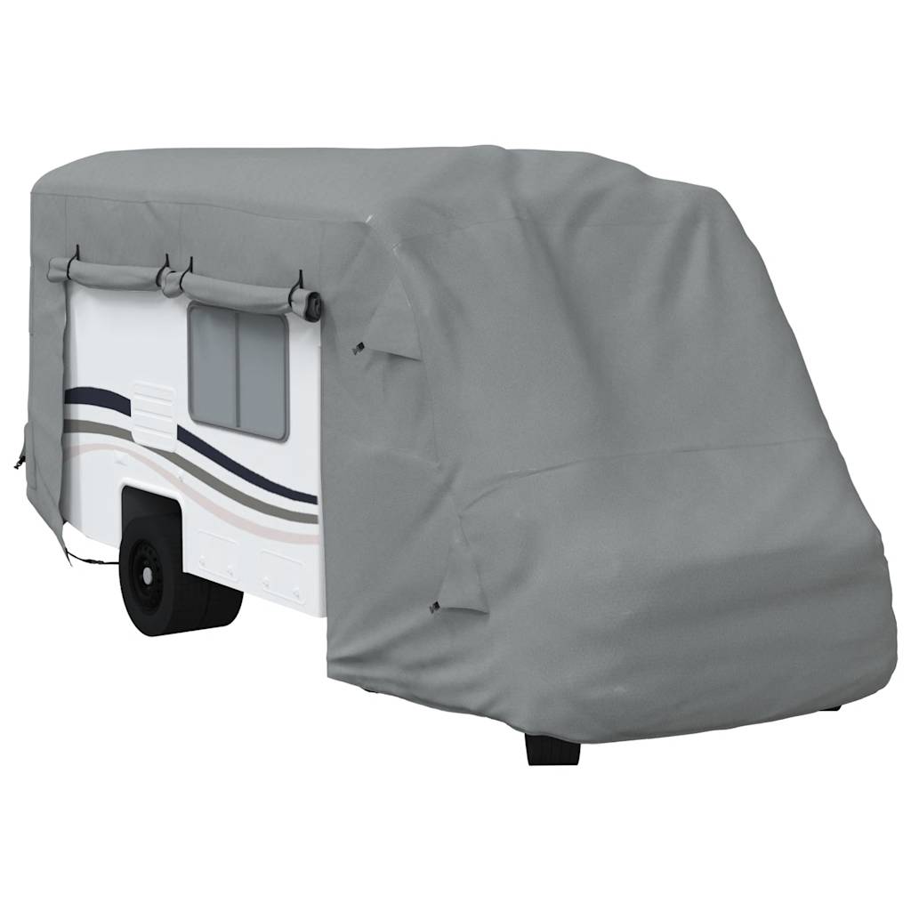 Grey camper cover 570x235x275 cm non-woven fabric