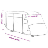 Housses de camping-car gris 660x235x275 cm tissu non tissé