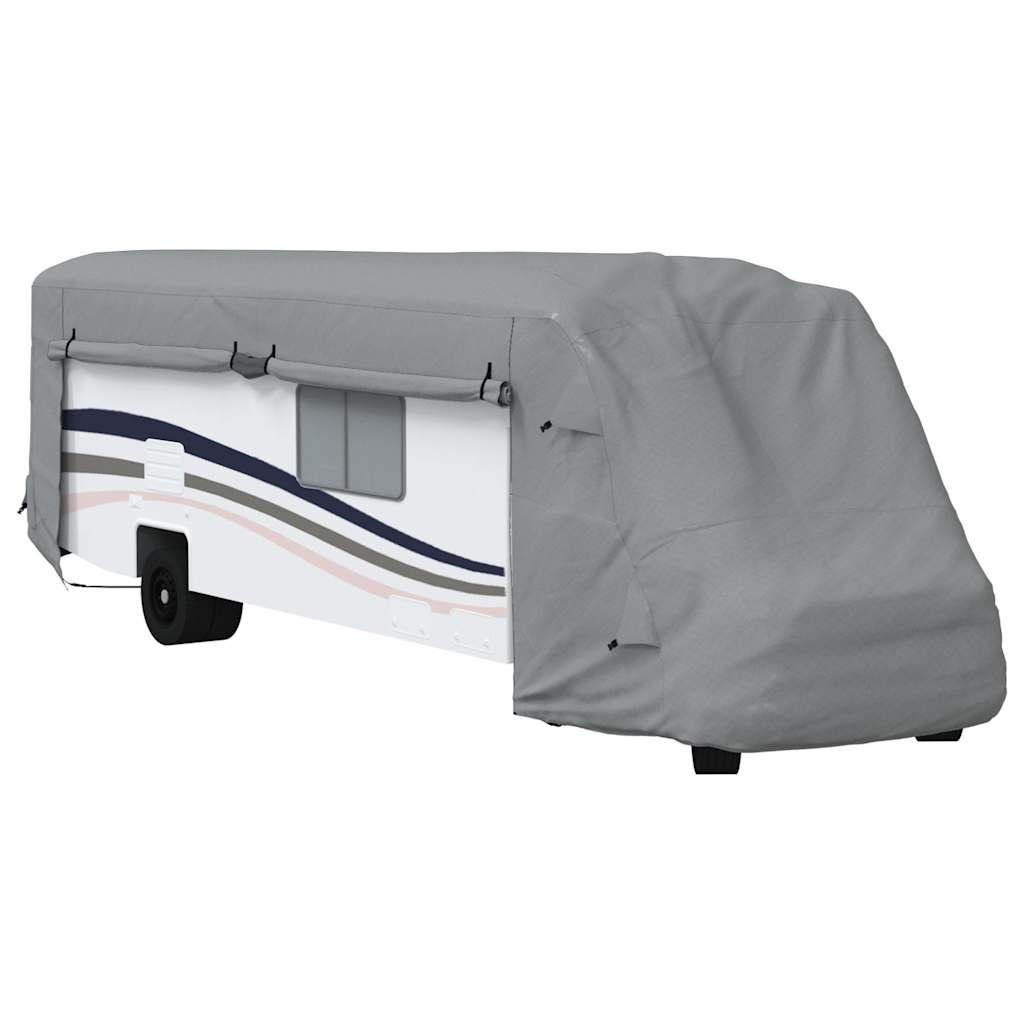 Grey camper cover 970x235x275 cm non-woven fabric