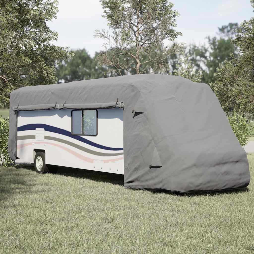 Grey camper cover 970x235x275 cm non-woven fabric