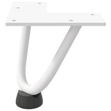 Pieds de table en forme d'épingle à cheveux 4 pcs blanc 10 cm