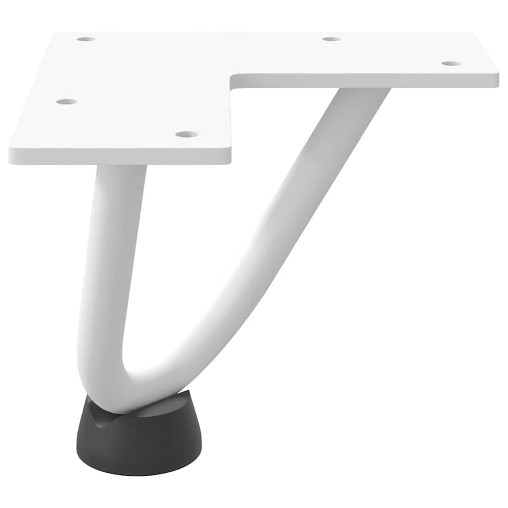 Pieds de table en forme d'épingle à cheveux 4 pcs blanc 10 cm