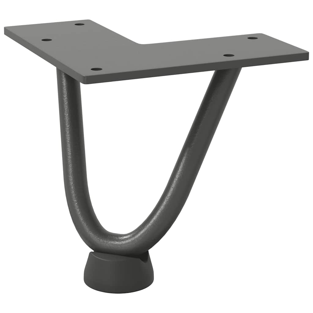 Pieds de table en forme d'épingle à cheveux 4 pcs anthracite