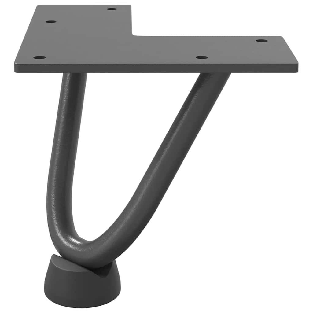 Pieds de table en forme d'épingle à cheveux 4 pcs anthracite