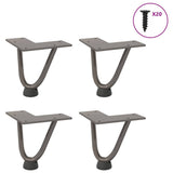 Hairpin table legs 10 cm solid steel