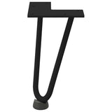 Hairpin Table Legs 4pcs Black 20cm