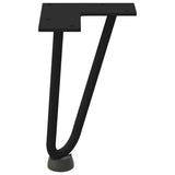 Hairpin Table Legs 4pcs Black 20cm