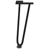 Pieds de table en forme d'épingle à cheveux 4 pcs noir 30 cm