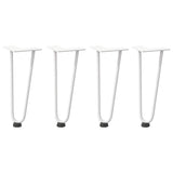 Pieds de table en forme d'épingle à cheveux 4 pcs blanc 30 cm