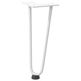 Pieds de table en forme d'épingle à cheveux 4 pcs blanc 30 cm