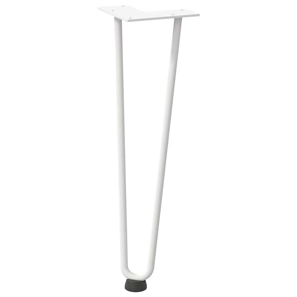 Pieds de table en forme d'épingle à cheveux 4 pcs blanc 42 cm