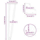 Pieds de table en forme d'épingle à cheveux 4 pcs blanc 42 cm