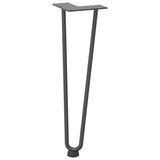 Pieds de table en forme d'épingle à cheveux 4 pcs anthracite