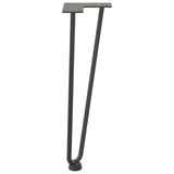 Pieds de table en forme d'épingle à cheveux 4 pcs anthracite