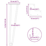 Pieds de table en forme d'épingle à cheveux 4 pcs anthracite