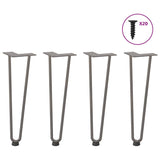 Hairpin table legs 42 cm solid steel