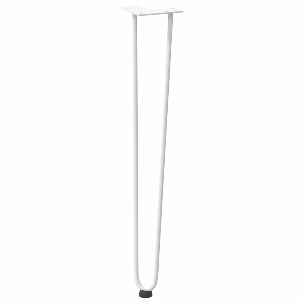 Pieds de table en forme d'épingle à cheveux 4 pcs blanc 72 cm