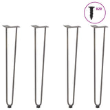 Hairpin Table Legs 72cm Solid Steel