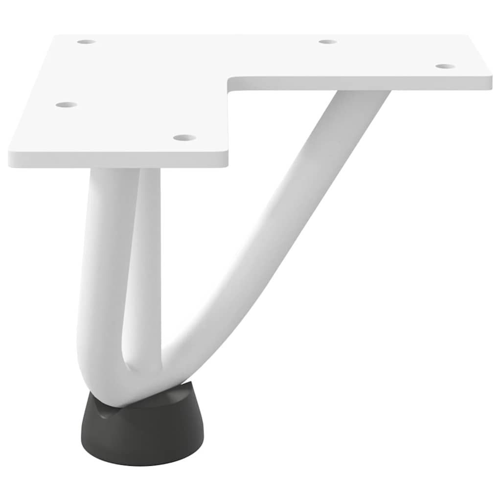 Pieds de table en forme d'épingle à cheveux 4 pcs blanc 10 cm