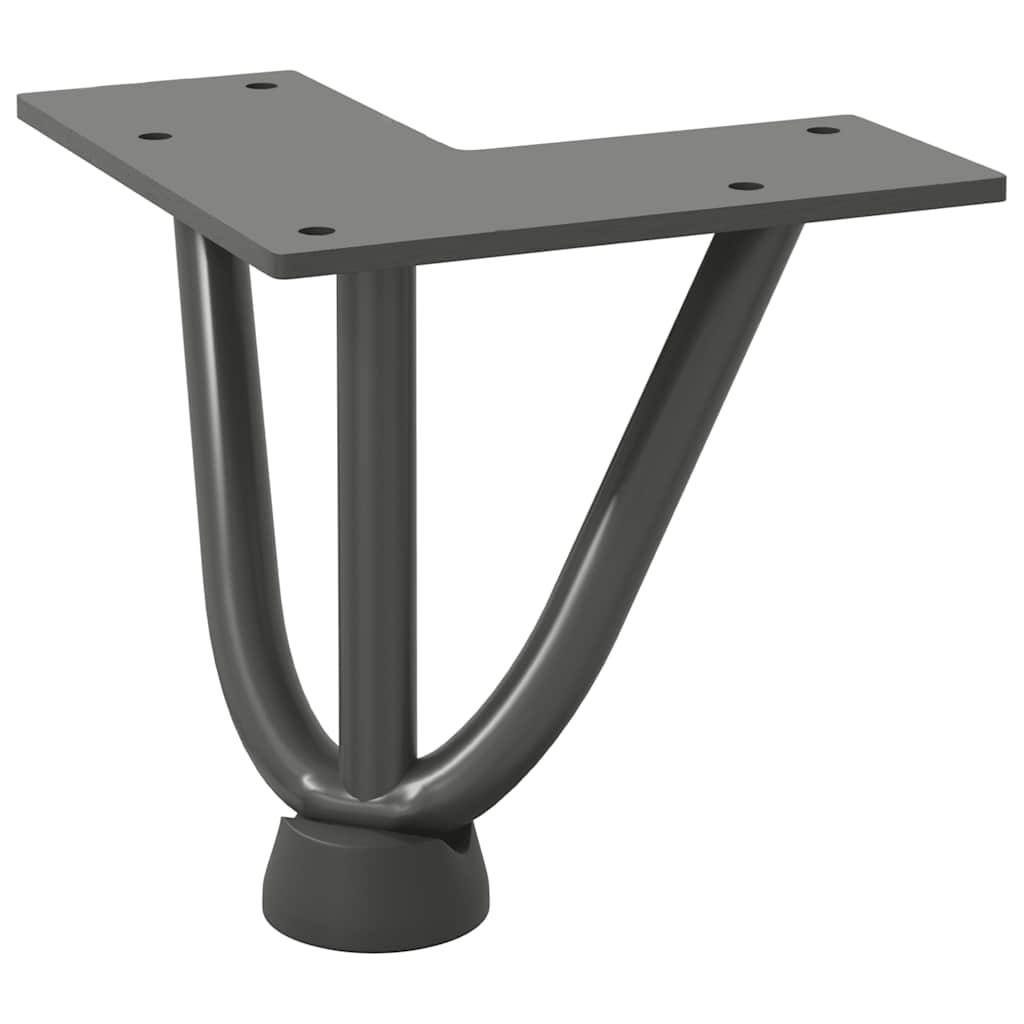 Pieds de table en forme d'épingle à cheveux 4 pcs anthracite