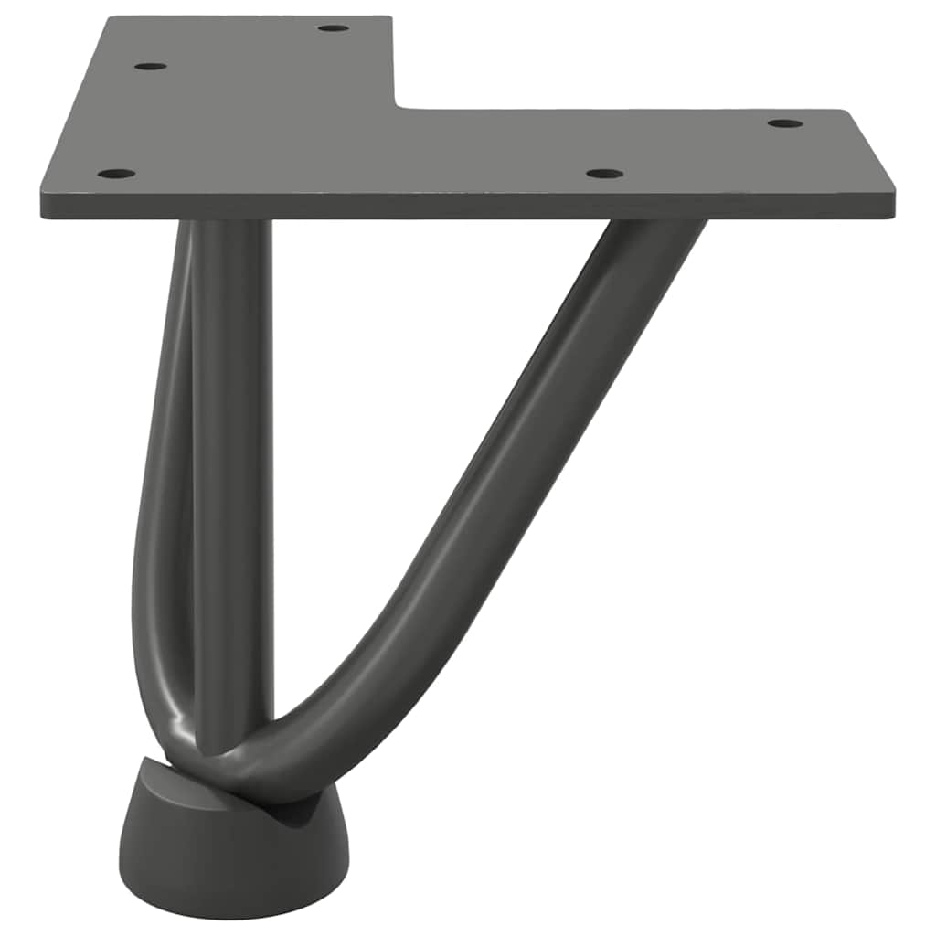 Pieds de table en forme d'épingle à cheveux 4 pcs anthracite