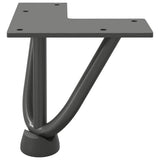 Pieds de table en forme d'épingle à cheveux 4 pcs anthracite