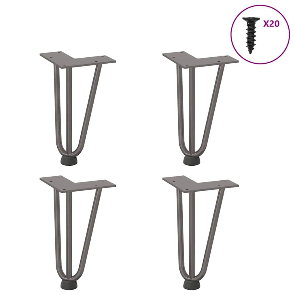 Hairpin table legs 20 cm solid steel