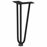 Pieds de table en forme d'épingle à cheveux 4 pcs noir 30 cm