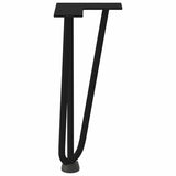 Pieds de table en forme d'épingle à cheveux 4 pcs noir 30 cm