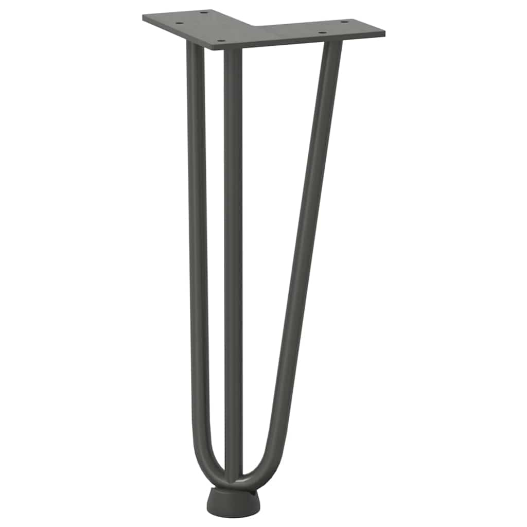 Pieds de table en forme d'épingle à cheveux 4 pcs anthracite