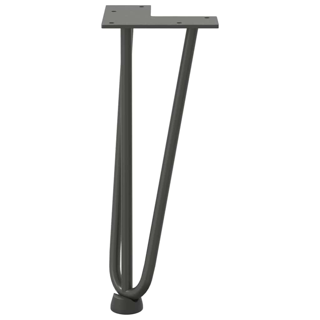 Pieds de table en forme d'épingle à cheveux 4 pcs anthracite